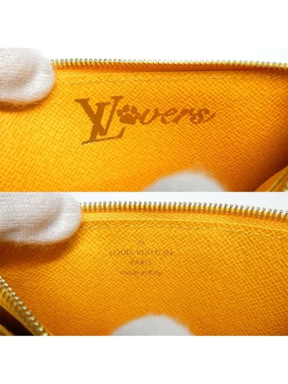 Louis Vuitton Coin Card Holder Saffron Yellow Monogram Heritage Case